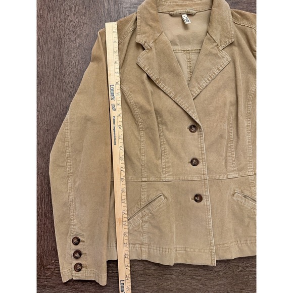 Vintage St. John's Bay Stretch Tan Corduroy Blazer Jacket XL Cotton Spandex - Picture 6 of 10